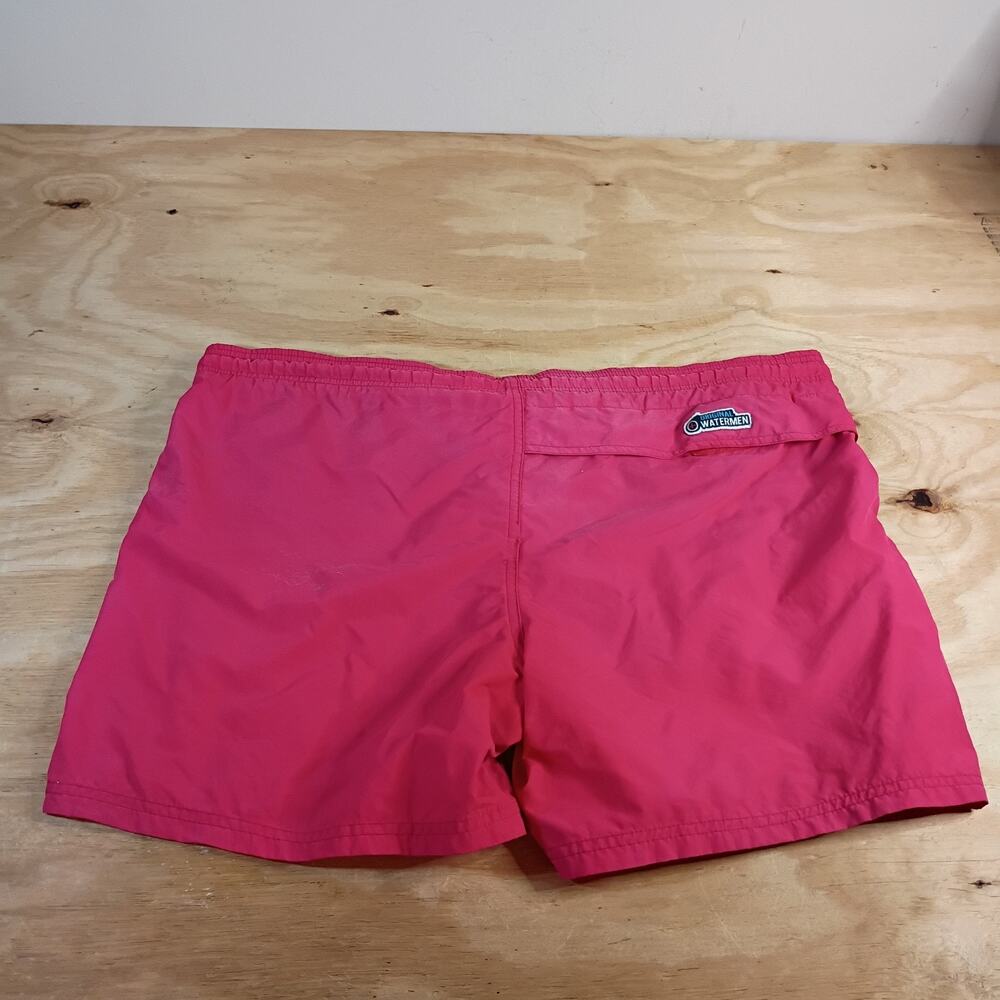 Vintage Y2K Original Watermen Mens M Pink Supplex Nylon Lined Swim Trunks Shorts